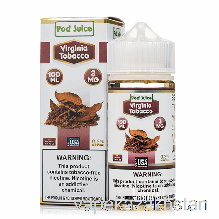 Vape Smoke Virginia Tobacco - Pod Juice - 100mL 0mg